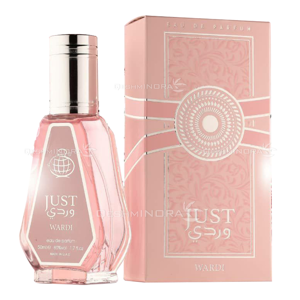 ادوپرفیوم 50 میل جاست وردی فرگرانس ورد Just Wardi Fragrance World (یارا لطافه Yara Lattafa)
