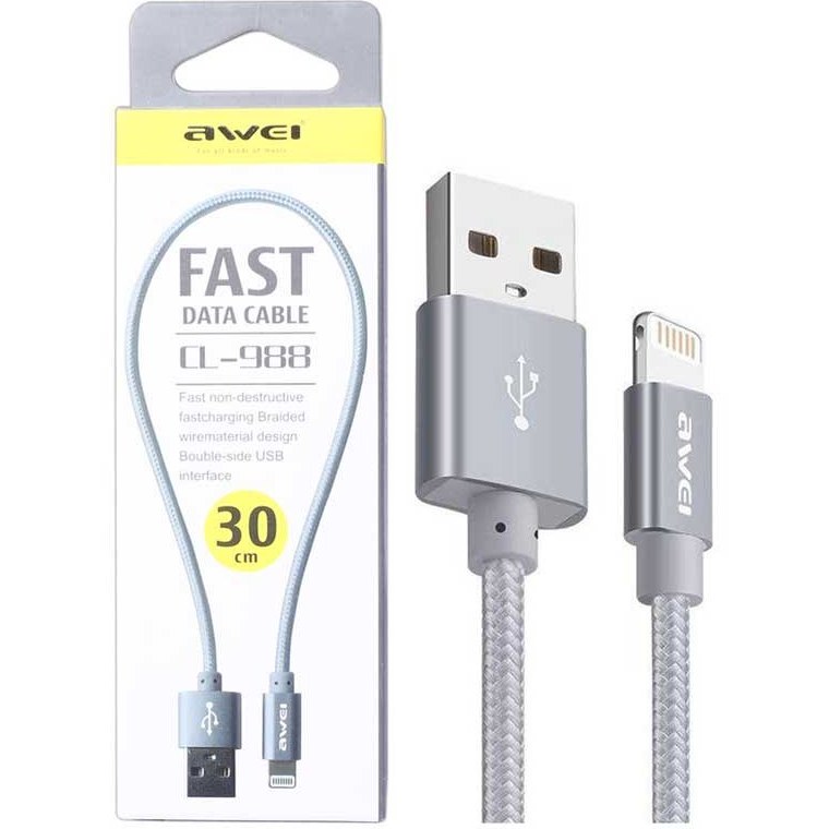 کابل تبدیل USB به لایتنینگ اوی مدل CL-988 به طول ۳۰ سانتی متر — تصویر ۲