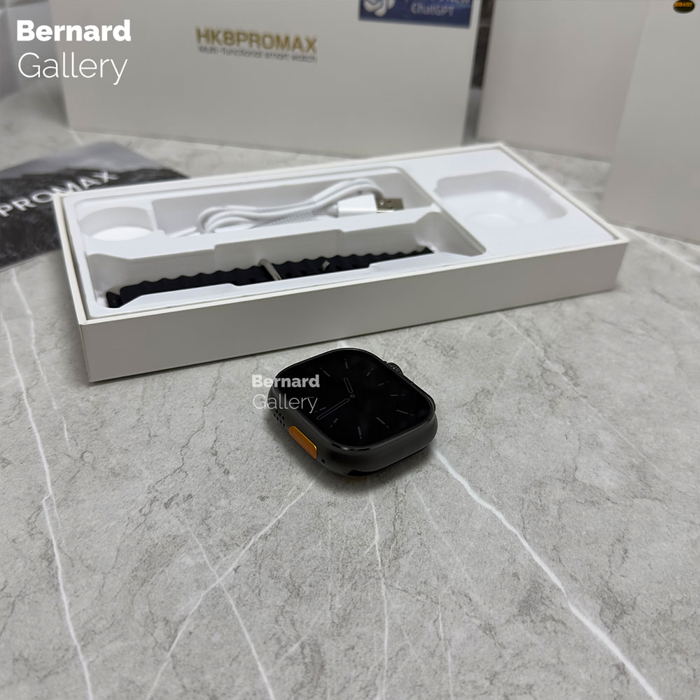 ساعت هوشمند طرح اولترا HK8ProMax Chat GPT رنگ مشکی — تصویر ۸