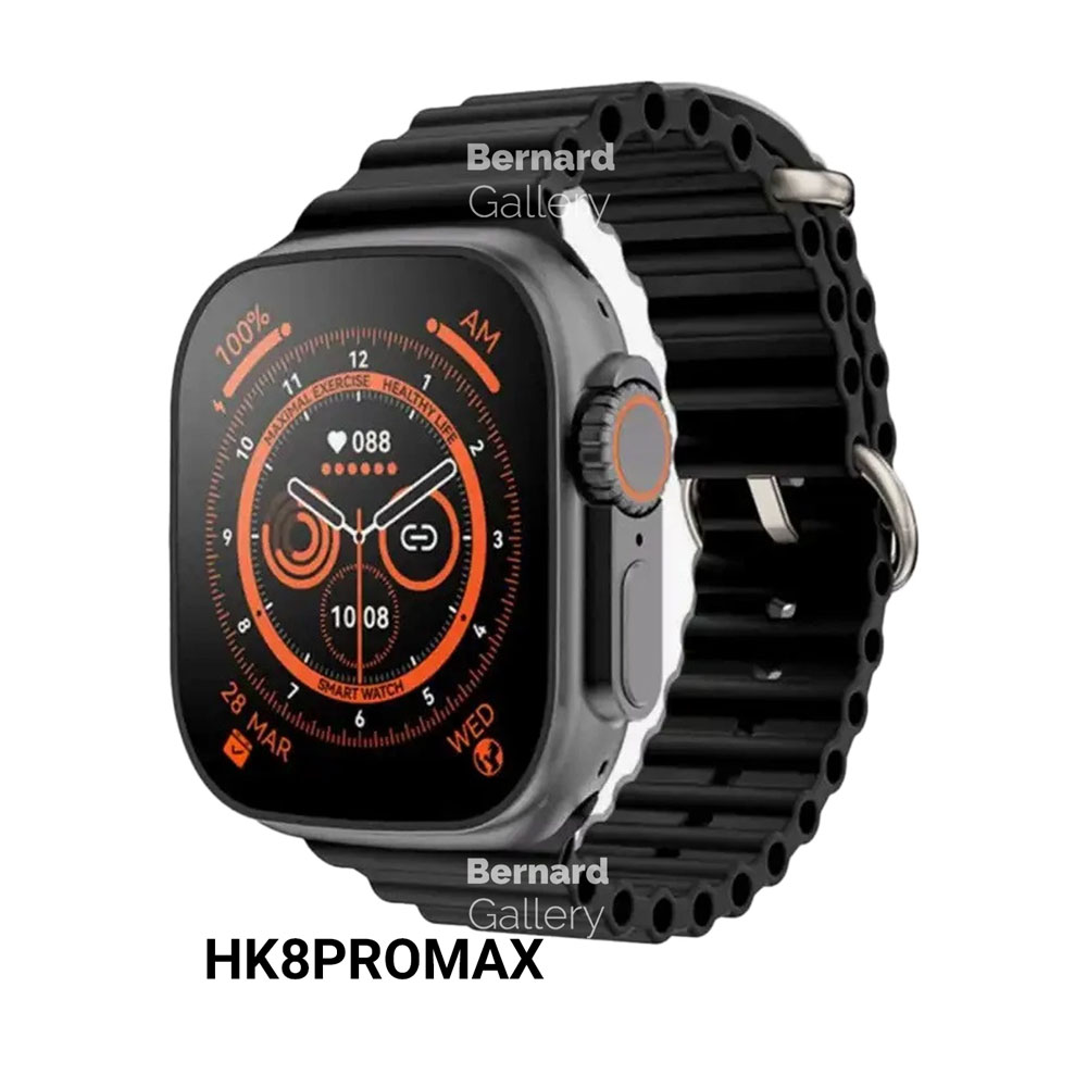 ساعت هوشمند طرح اولترا HK8ProMax Chat GPT رنگ مشکی — تصویر ۲