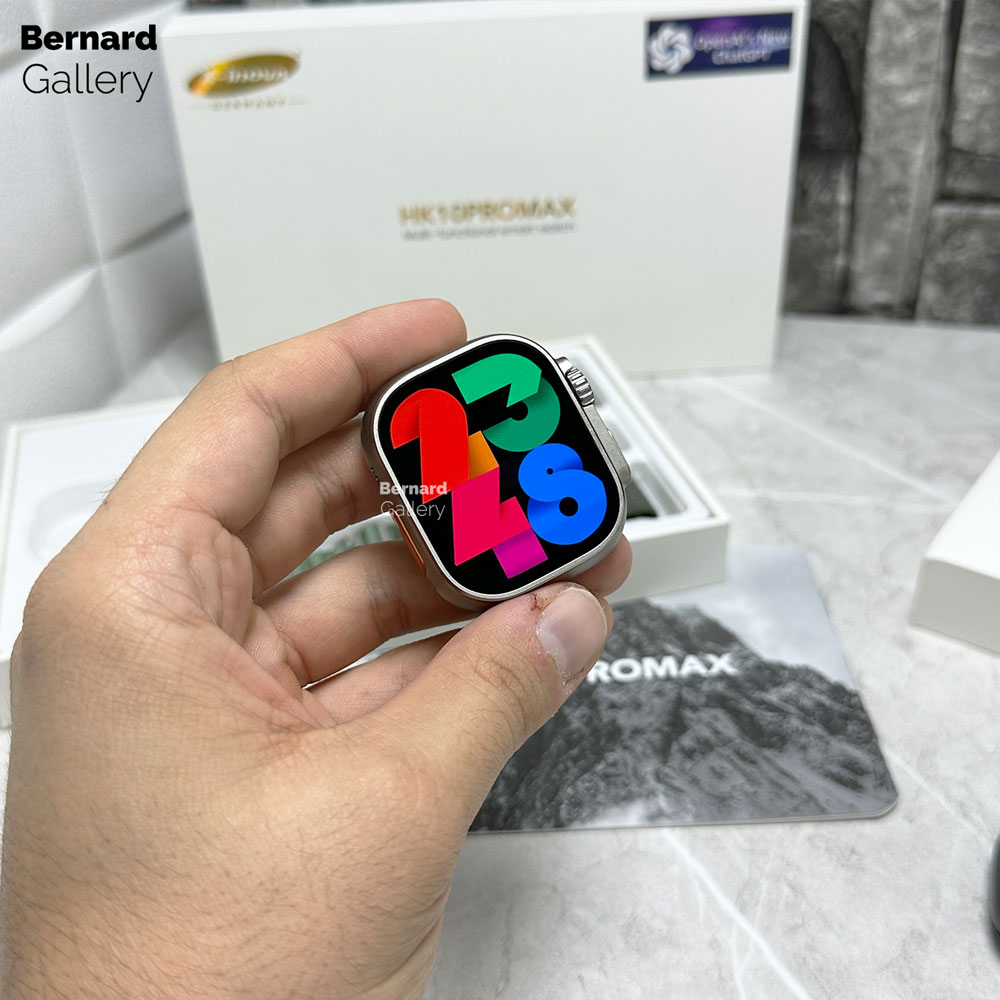 ساعت هوشمند طرح اولترا HK10ProMax Chat GPT رنگ تیتانیوم — تصویر ۸