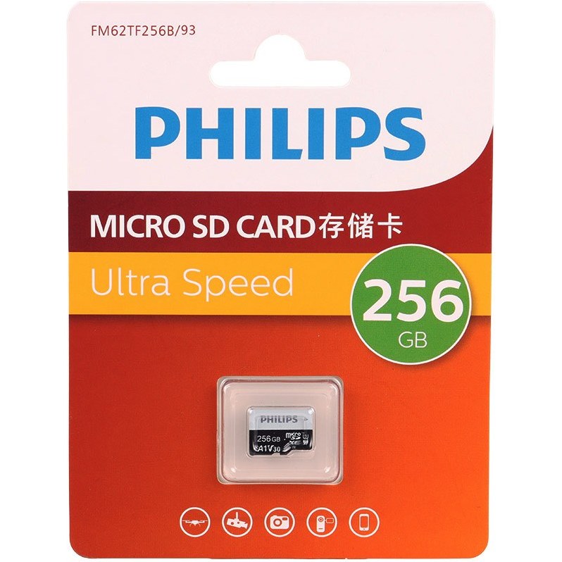 رم میکرو 256 گیگ فیلیپس Philips Ultra Speed U3 A1 V30-استاندارد U3با گارانتی مادام — تصویر ۲