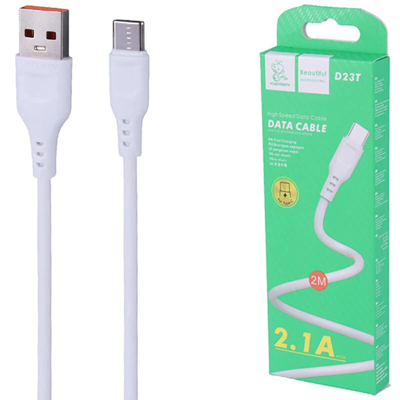 کابل تایپ سی فست شارژ 2.1 آمپر دنمن D23T طول 2 متر