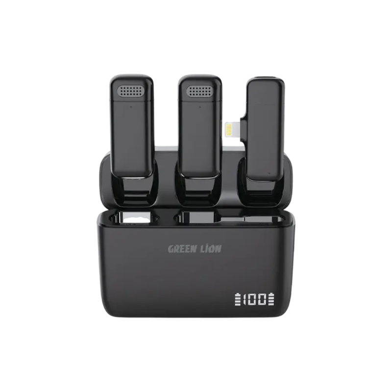 میکروفون بی سیم یقه ای لایتنینگ گرین لاین Green Lion Duo Cast Wireless Mic — تصویر ۲