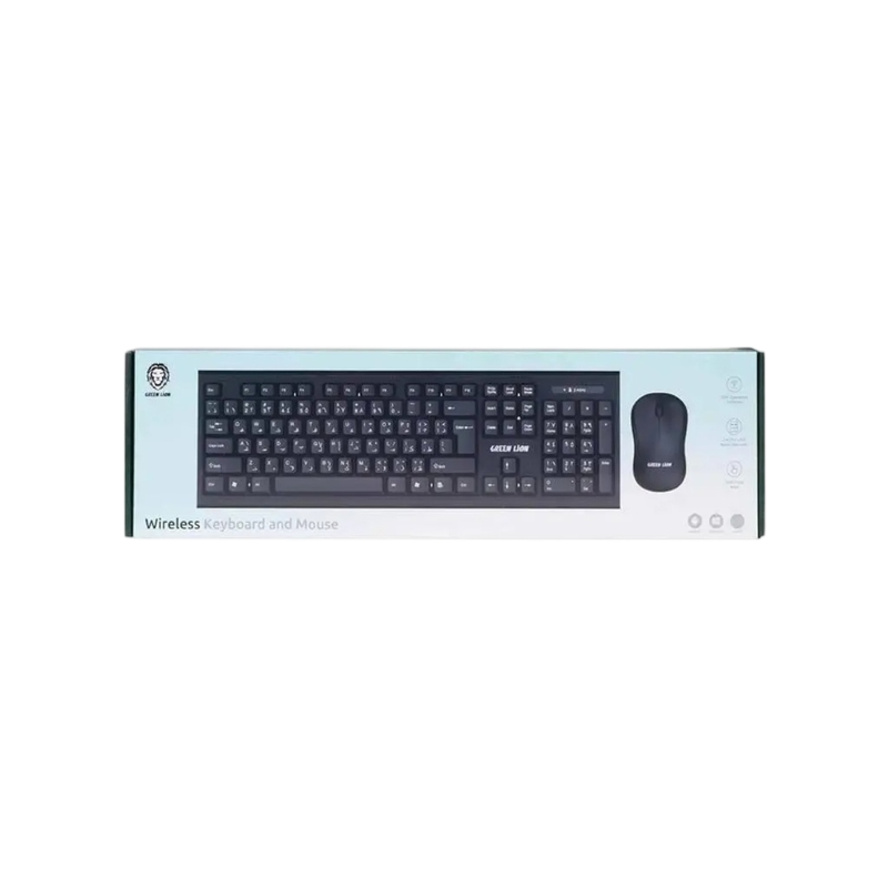 موس و کیبورد بیسیم گرین لاین Green Lion Wireless GNWS24GKEYMBK — تصویر ۳