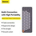 کیبورد بی سیم سه حالته بیسئوس مدل Baseus K01A B00955503833 — تصویر ۶