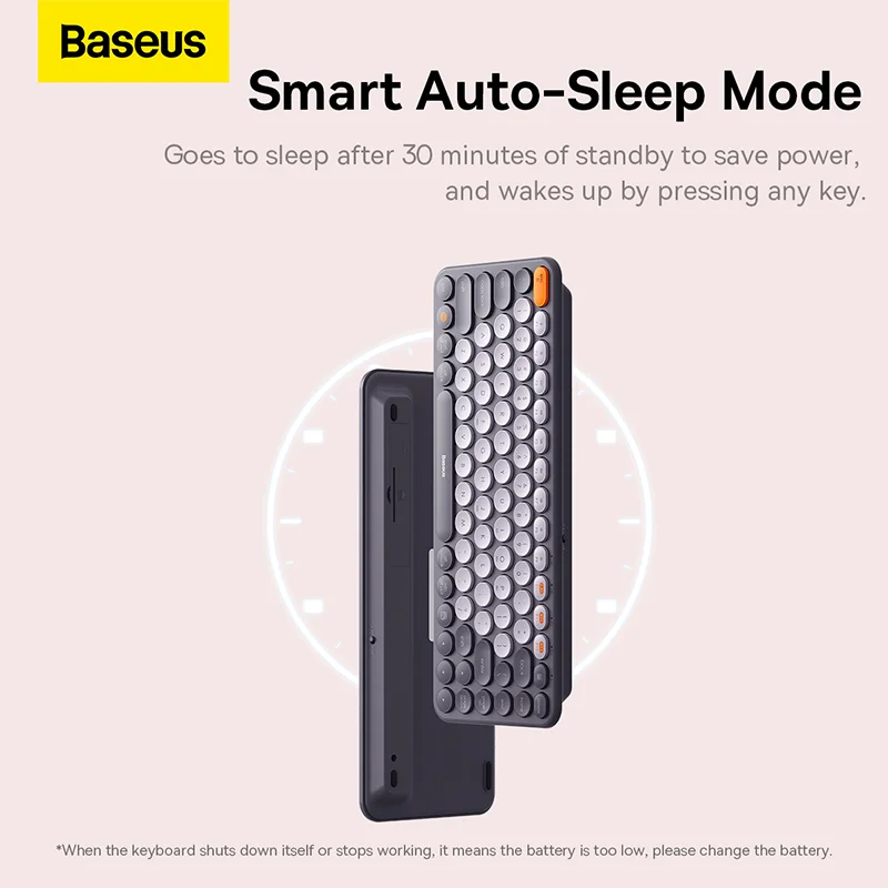 کیبورد بی سیم سه حالته بیسئوس مدل Baseus K01A B00955503833 — تصویر ۷