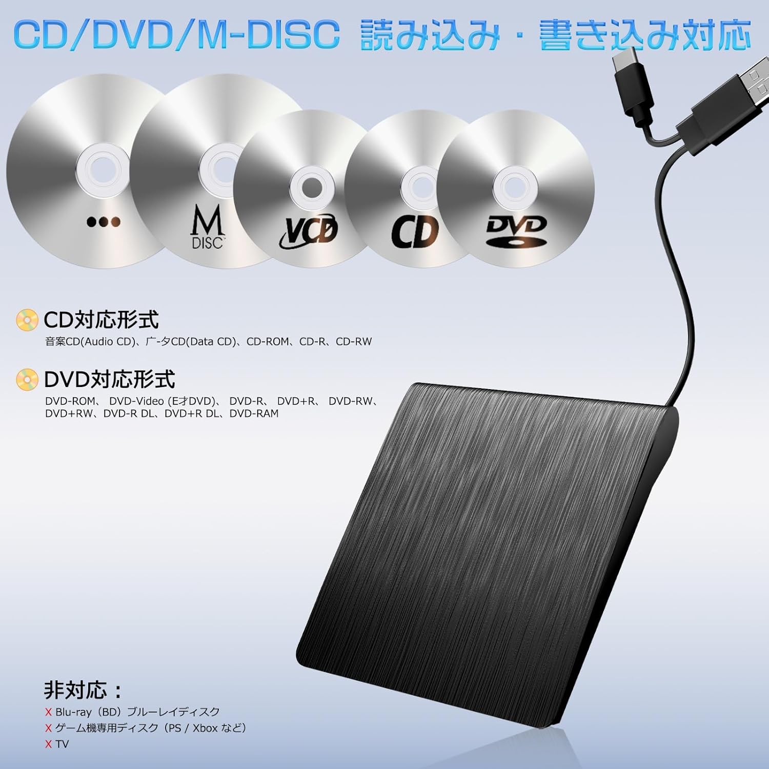 درایو DVD اکسترنال هایسنسر HAYSENSER USB3.0 External DVD Drive — تصویر ۷