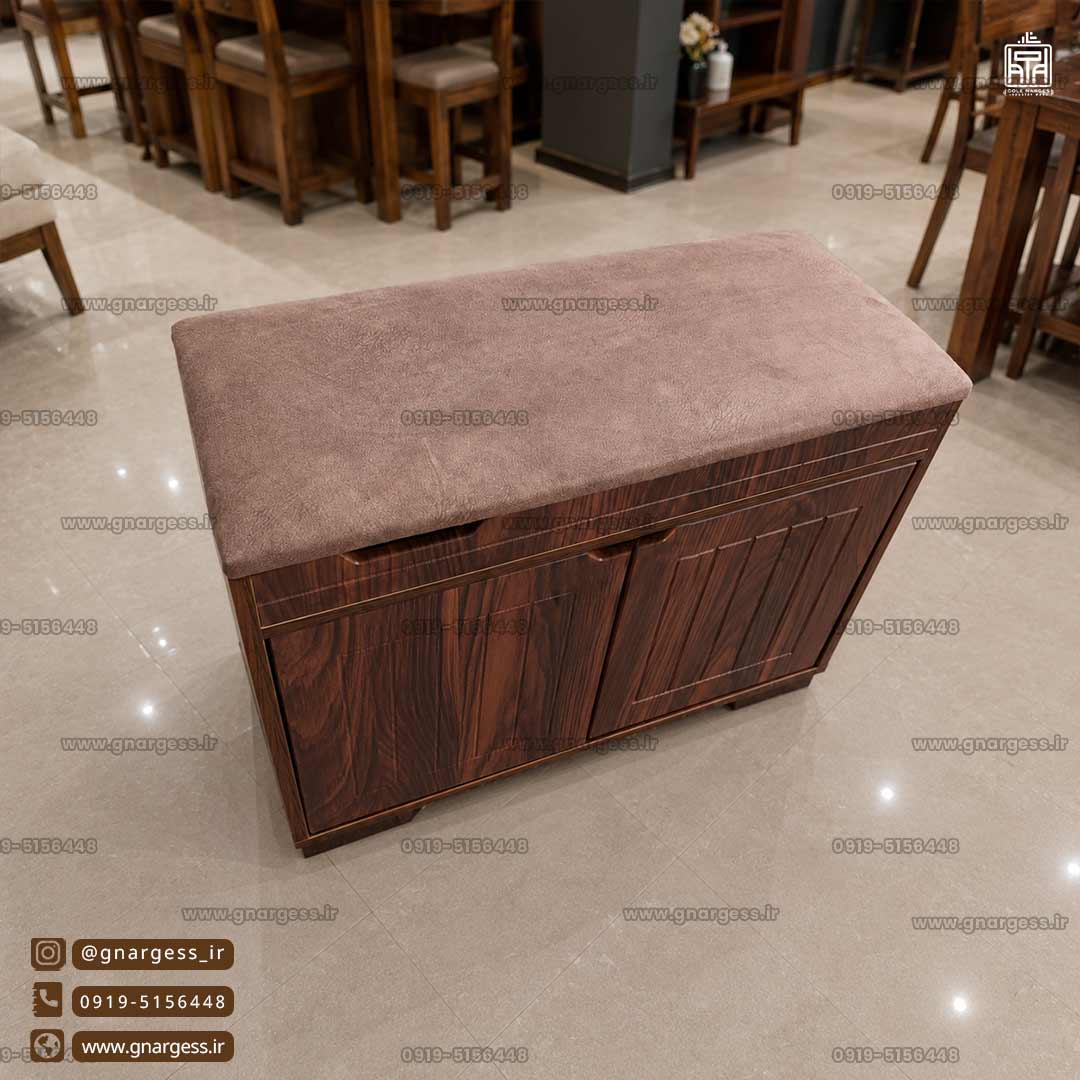 جاکفشی نیمکتی باکس دار دو درب نما وکیوم — تصویر ۵