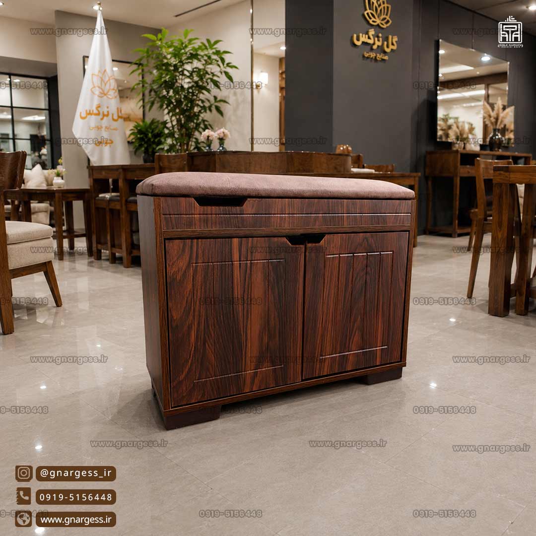 جاکفشی نیمکتی باکس دار دو درب نما وکیوم — تصویر ۲