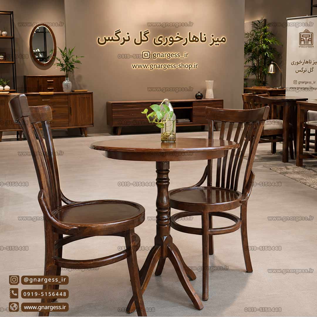 میز ناهارخوری 2 نفره چوبی سناتور لهستانی با تنوع میز های گرد — تصویر ۳