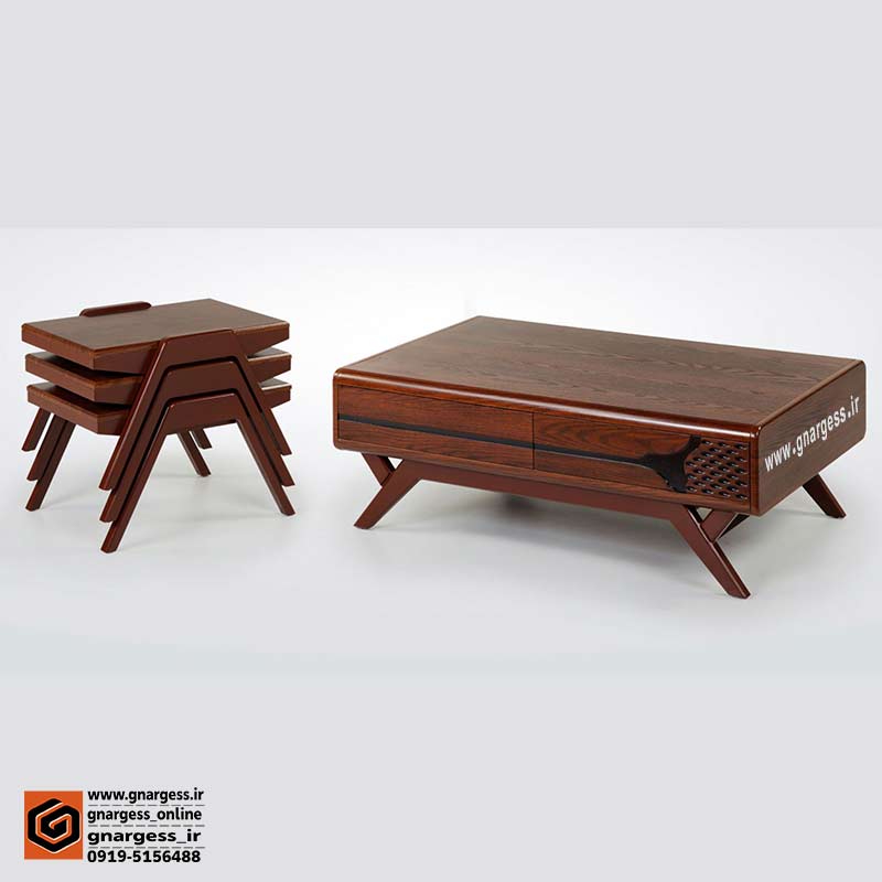 میز جلومبلی و میز عسلی مدل جزیره