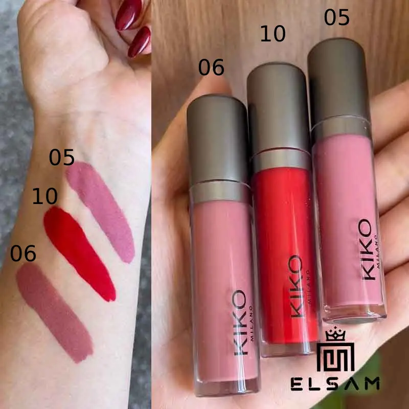رژلب مایع کیکو kiko lasting matte veil liquid lip colour — تصویر ۸
