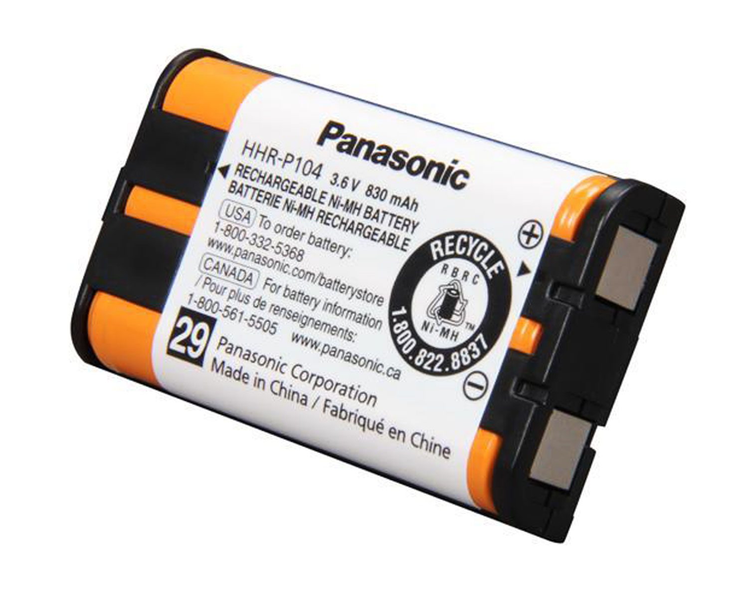 باطری تلفن بی سیم Panasonic HHR-P104/1B گرید A کد 7499 — تصویر ۳