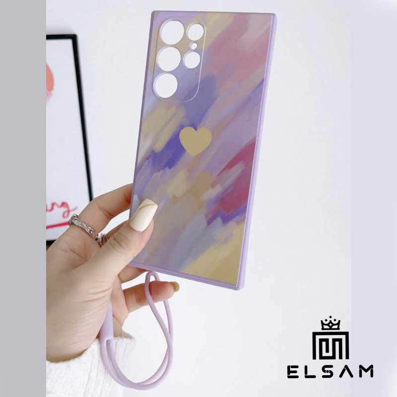 کاور گوشی با طرح Heart Print همراه با بند — تصویر ۵