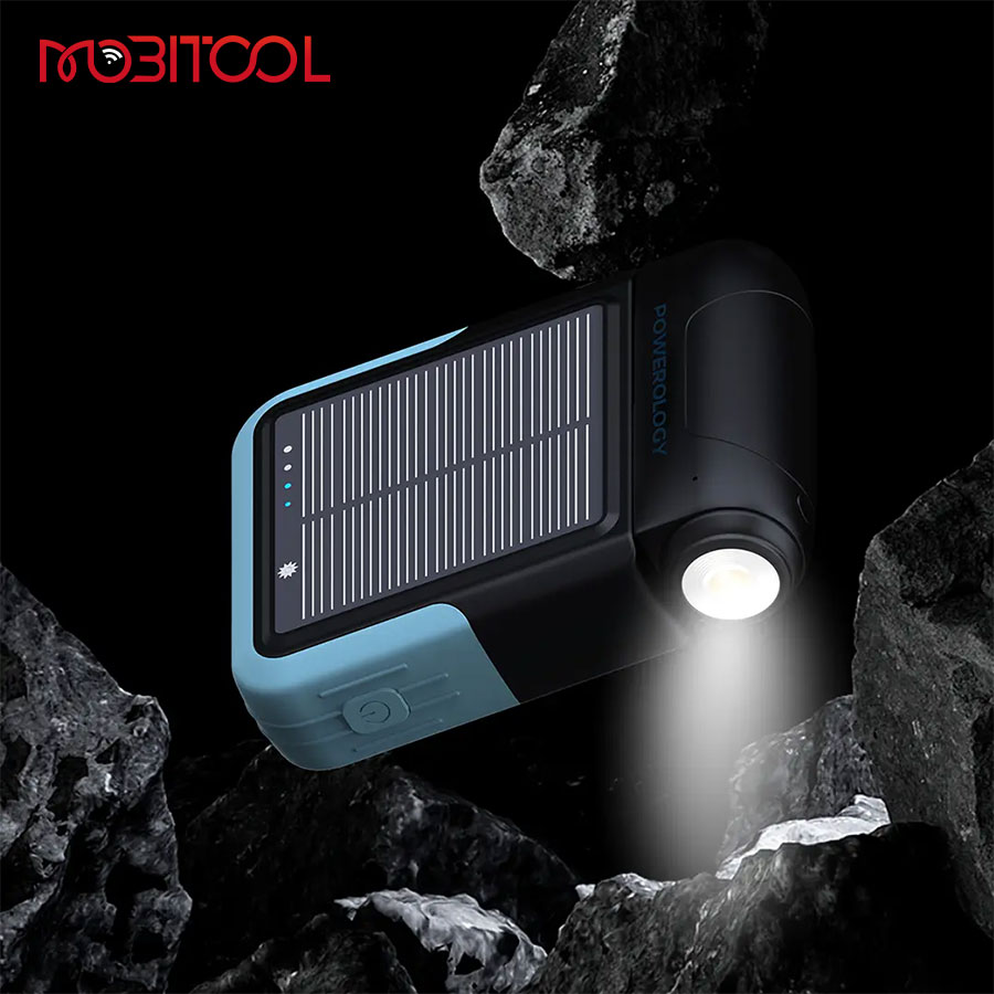 پاوربانک خورشیدی 10000 میلی آمپر پاورولوژی Powerology Sante 10000mAh Solar Power Bank PPBDS05 — تصویر ۷