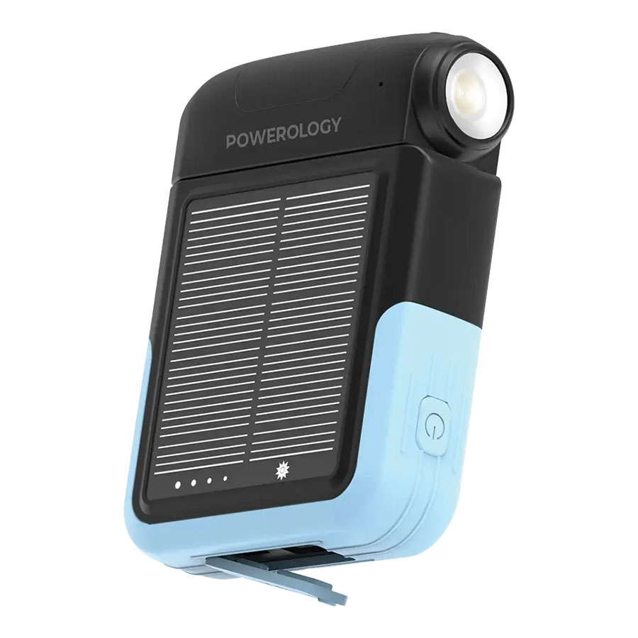 پاوربانک خورشیدی 10000 میلی آمپر پاورولوژی Powerology Sante 10000mAh Solar Power Bank PPBDS05