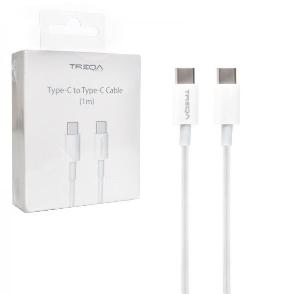 کابل تایپ سی به تایپ سی (Type-C to Type-C) ترکا (TREQA) طول 1 متر مدل CA-1015 کد 7415