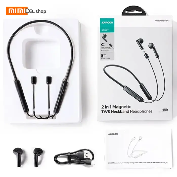 هندزفری بلوتوثی گردنی و ایرپاد جویروم Joyroom JR-DS1 — تصویر ۸