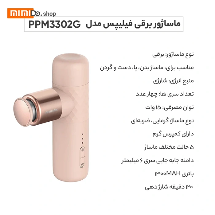 ماساژور تفنگی حرارتی فیلیپس Philips PPM3302G — تصویر ۶