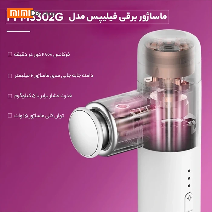 ماساژور تفنگی حرارتی فیلیپس Philips PPM3302G — تصویر ۷