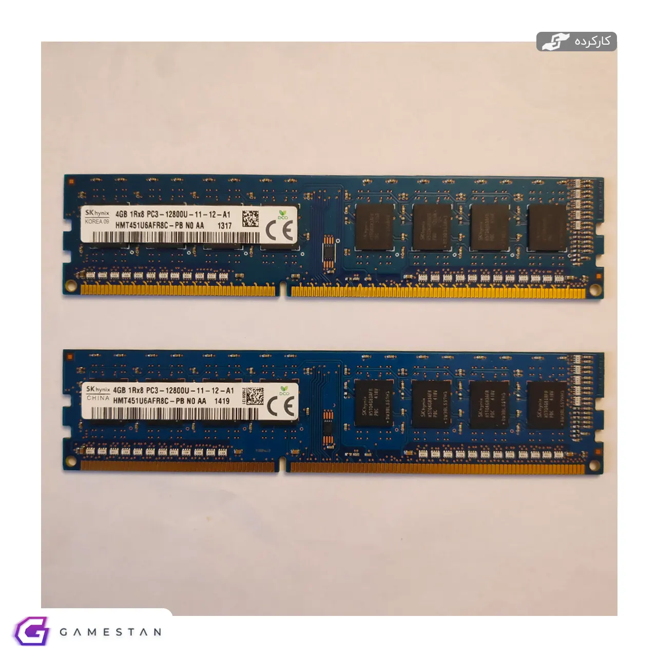 رم کامپیوتر هاینیکس Hynix DDR3-1600 4GB – کار کرده — تصویر ۲