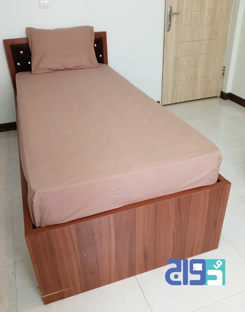 روتختی کشدار تترون ساده تک نفره کد 14000611 (رنگ نسکافه ای)