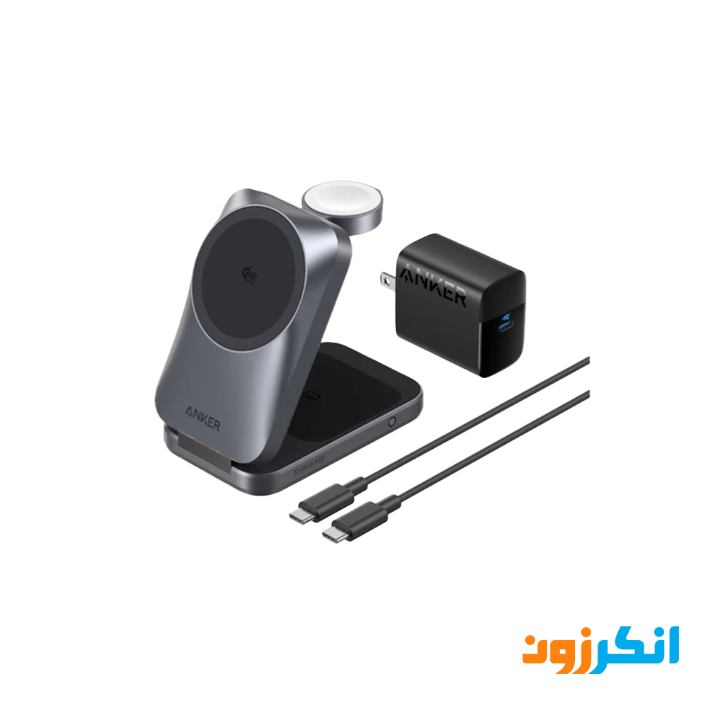 شارژر وایرلس سه کاره انکر با توان 25 وات مدل B25N1