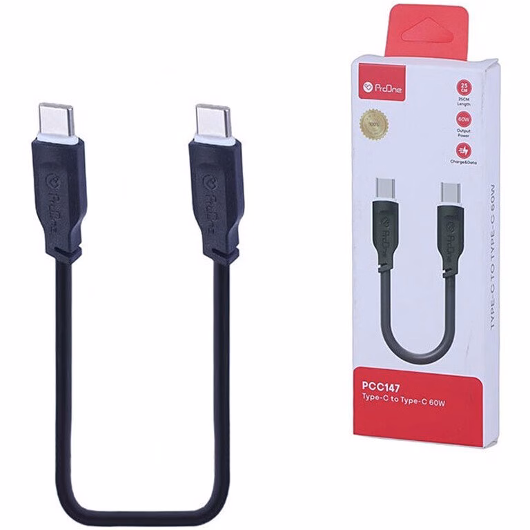کابل تبدیل Type-C PD به Type-C پرووان مدل PCC147 طول 25 سانتی متر — تصویر ۵
