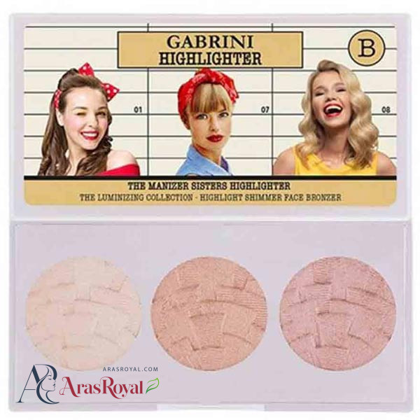 پالت هایلایتر سه رنگ گابرینی Gabrini سری B