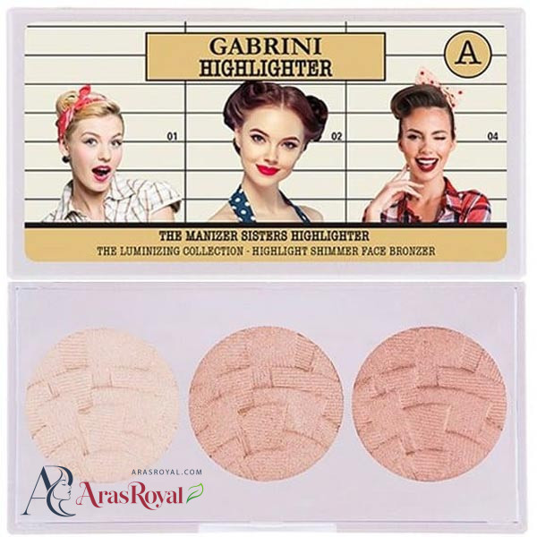 پالت هایلایتر سه رنگ گابرینی Gabrini سری A