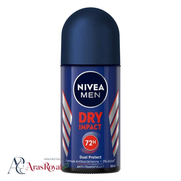 مام رولی ضد تعریق نیوا Nivea مردانه مدل Dry Impact درای ایمپکت حجم 50 میل