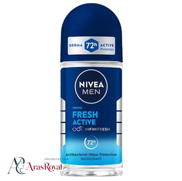 مام رولی ضد تعریق نیوا Nivea مردانه مدل Fresh Active فرش اکتیو حجم 50 میل
