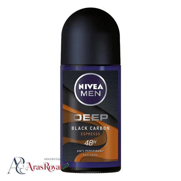 مام رولی ضد تعریق نیوا Nivea مردانه مدل Deep Black Carbon Espresso دیپ اسپرسو حجم 50 میل