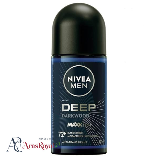 مام رولی ضد تعریق نیوا Nivea مردانه مدل Deep Darkwood دیپ حجم 50 میل
