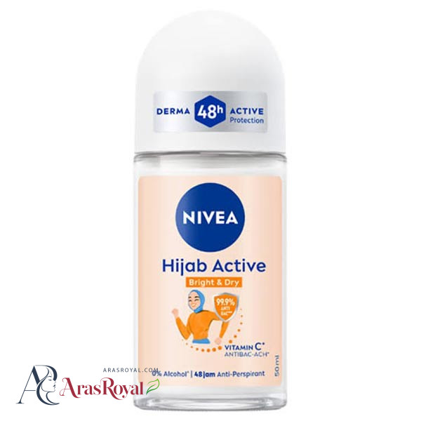 مام رولی ضد تعریق نیوا Nivea زنانه مدل Hijab Active روشن کننده حجاب اکتیو حجم 50 میل — تصویر ۲