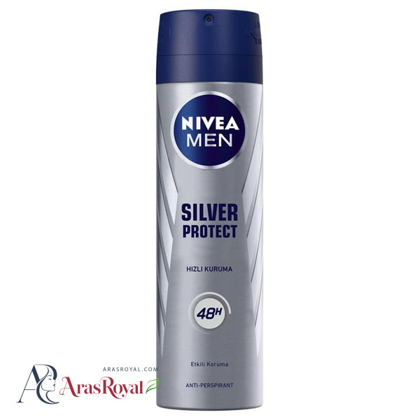 اسپری ضد تعریق مردانه نیوا Nivea مدل Silver Protect حجم 150 میل