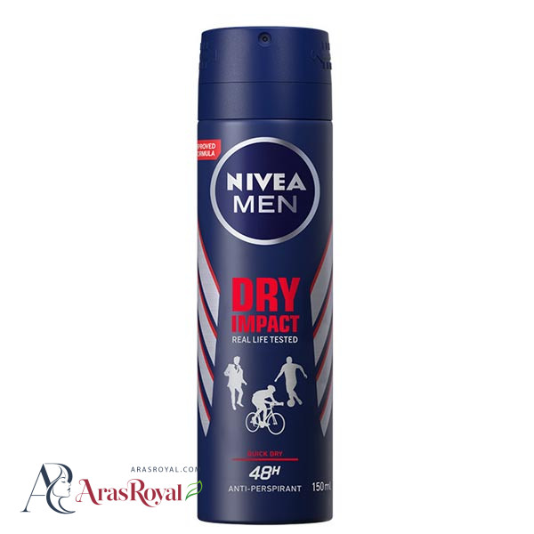 اسپری ضد تعریق مردانه نیوا Nivea مدل Dry Impact حجم 150 میل — تصویر ۲