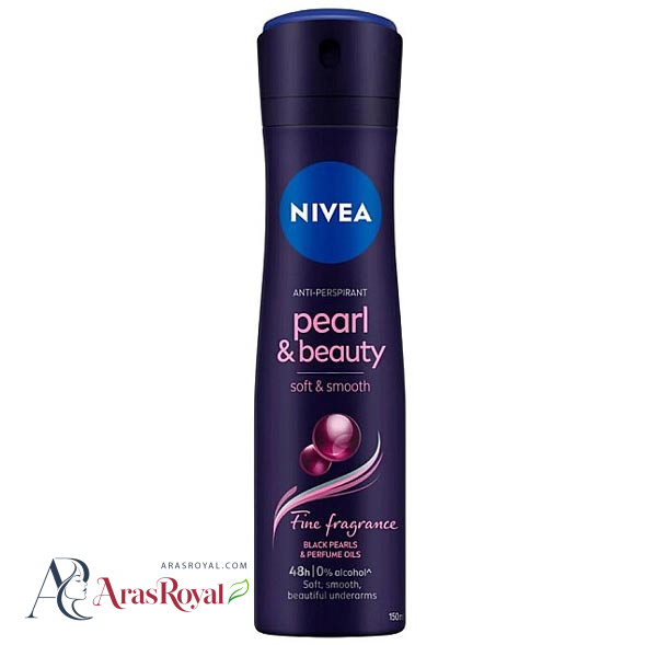 اسپری ضد تعریق زنانه نیوا Nivea مدل Pearl and Beauty Soft And Smooth حجم 150 میل
