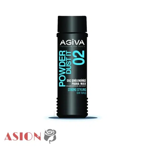 پودر حالت دهنده مو آگیوا AGIVA شماره 02 مشکی مدل Strong Styling