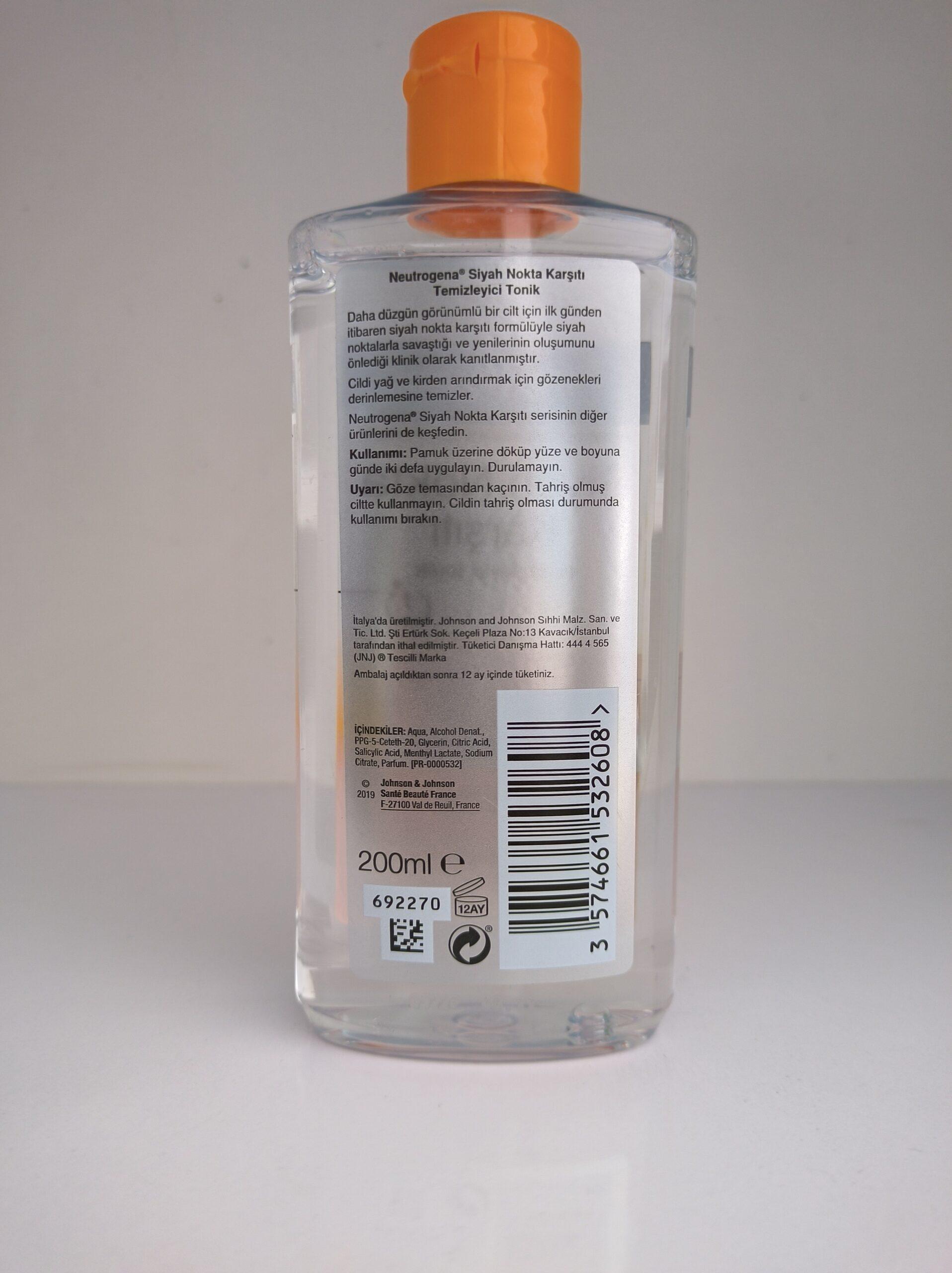 تونر ضد جوش سر سیاه نیتروژنا Neutrogena حجم 200 میلی — تصویر ۳