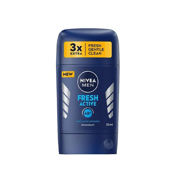 مام صابونی مردانه نیوآ مدل فرش اکتیو (Nivea Men Fresh Active Stick) حجم 50 میلی‌لیتر
