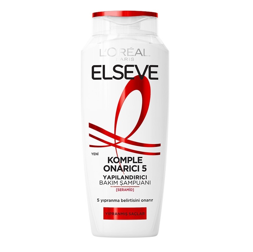 شامپو لورال Loreal موهای آسیب دیده و ضعیف 5 کاره مدل Komple Onarici حجم 300 میل