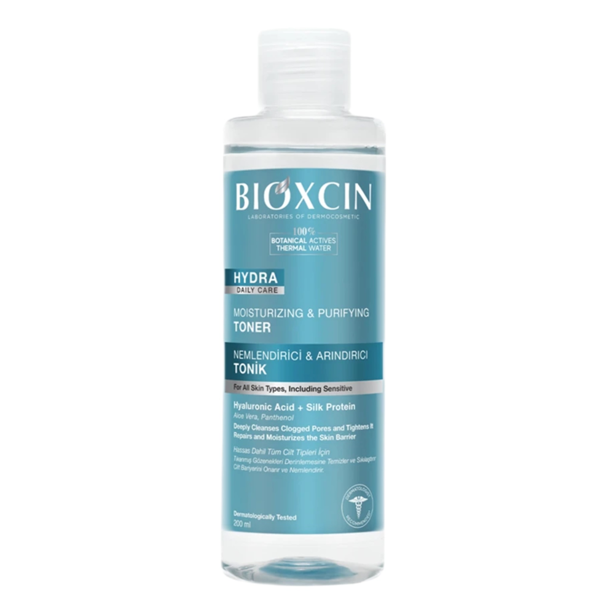 تونر مرطوب‌کننده و پاک‌کننده بیوکسین Bioxcin Hydra | حجم 200 میلی‌لیتر