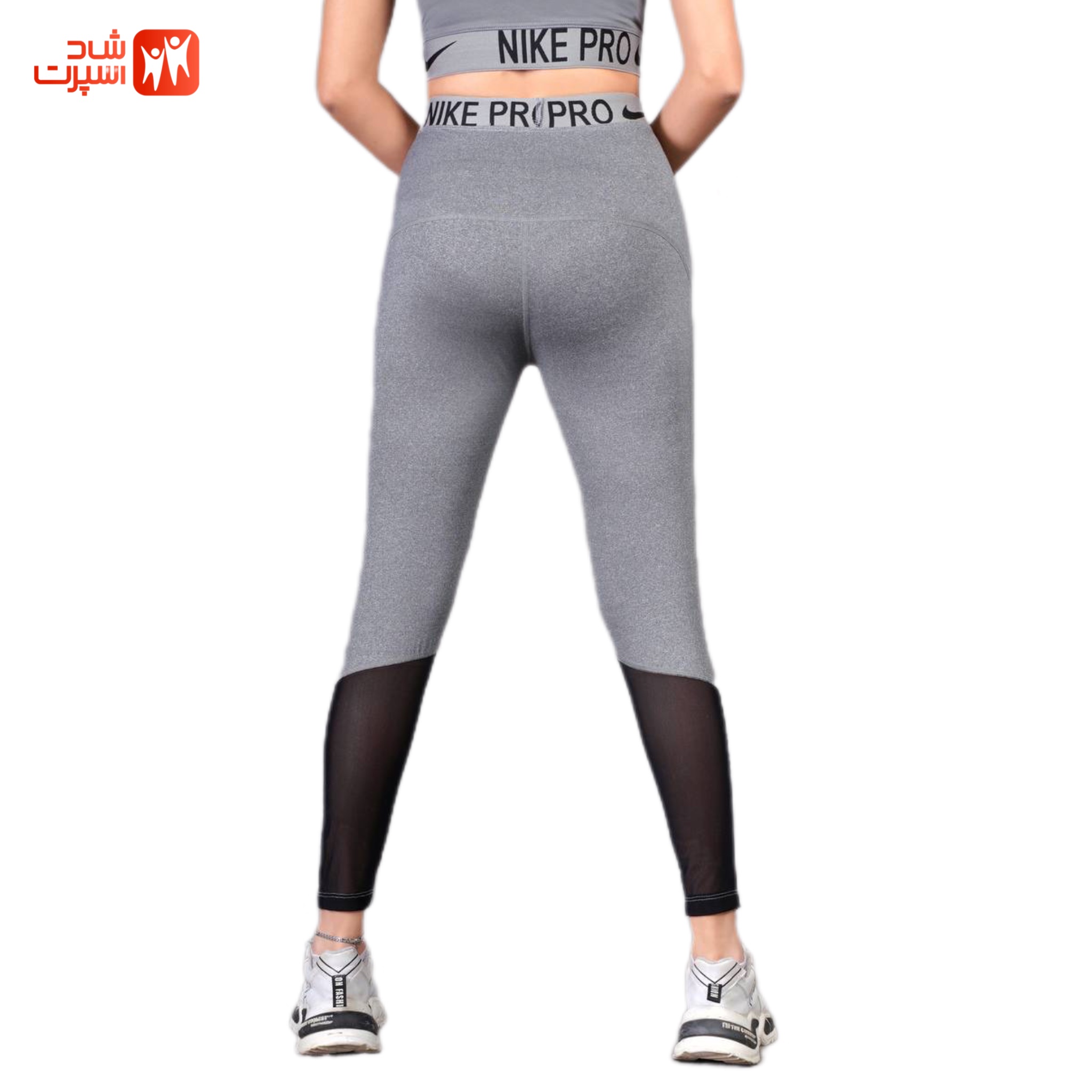 لگ ورزشی زنانه پرو کمرکش نایک پشت توری nike pro