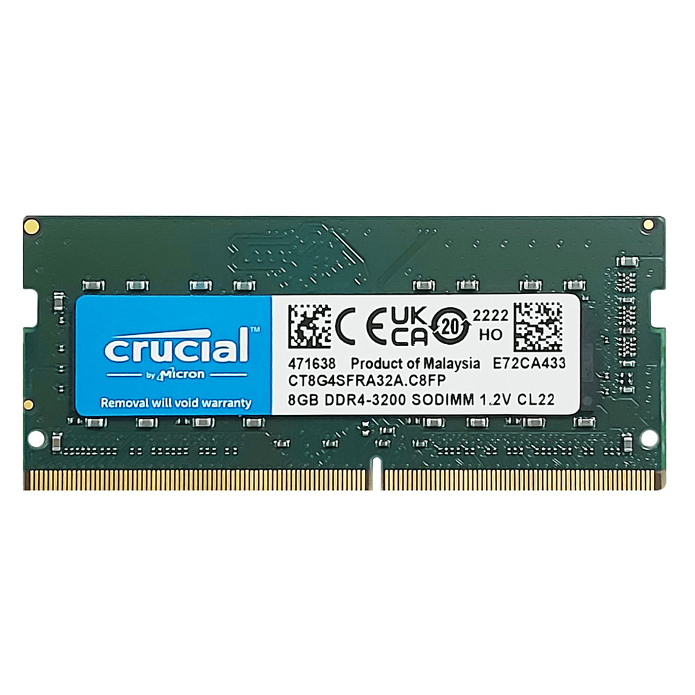 رم لپ تاپ crucial کروشیال 8 گیگابایت DDR4 مدل CT8 با فرکانس 3200 مگاهرتز — تصویر ۲