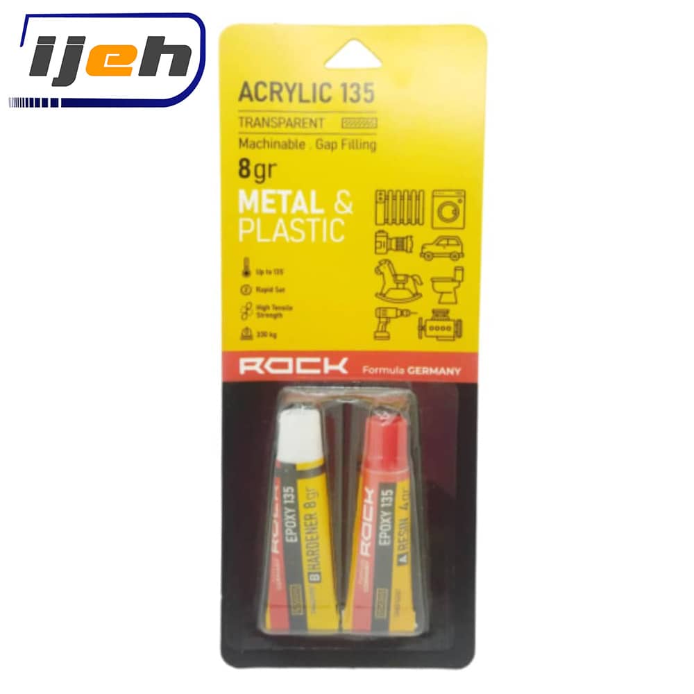 چسب دوقلوی اکریلیک شفاف راک Rock Acrylic Transparent 8gr — تصویر ۲