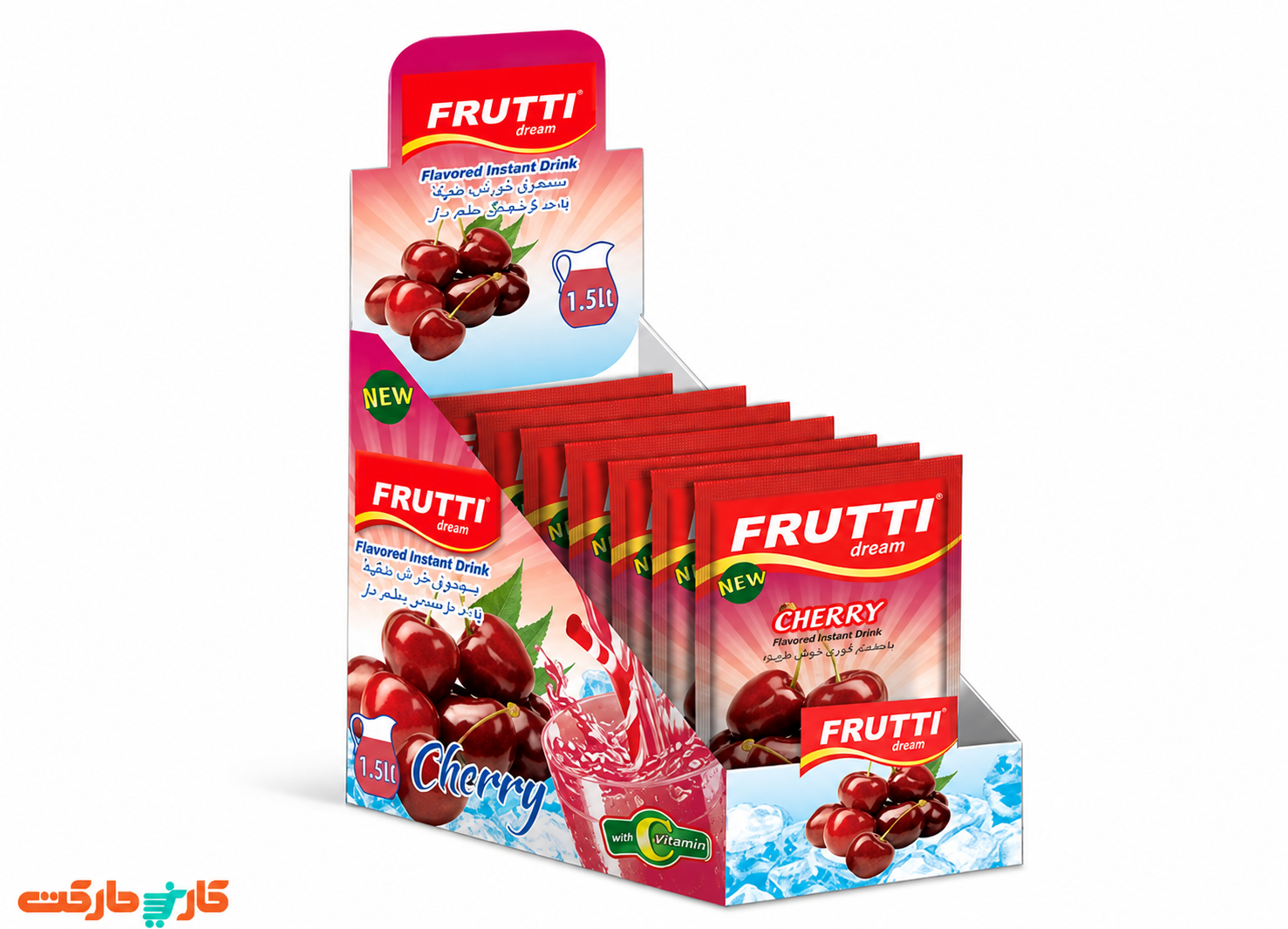 پودر شربت آلبالو فروتی دریم 24 عددی Frutti Dream