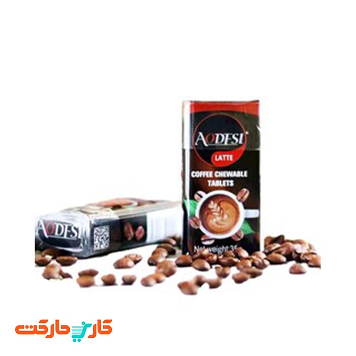 قرص خوشبو کننده دهان قهوه کافئین دار لته آودسی (Aodesi) 35 گرم — تصویر ۲
