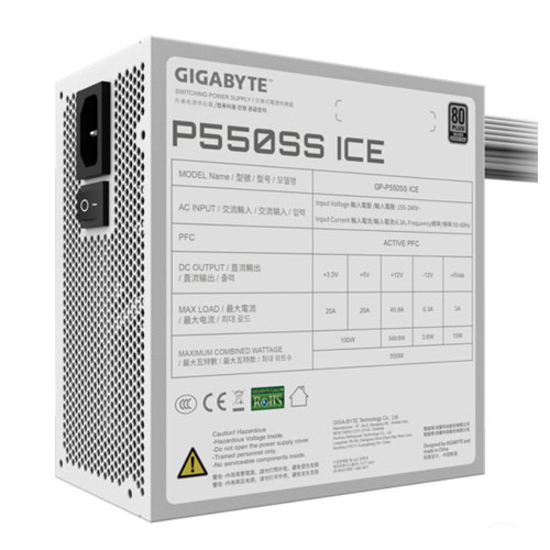 GIGABYTE P550SS SILVER 550W Power Supply — تصویر ۶